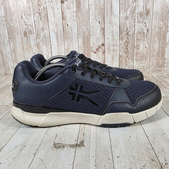 Kuru Atom Mens Navy Blue Black Athletic Walking Shoes Sneakers 11.5 Medium